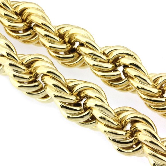 14k Gold 14mm 36 Thick Rope Chain 